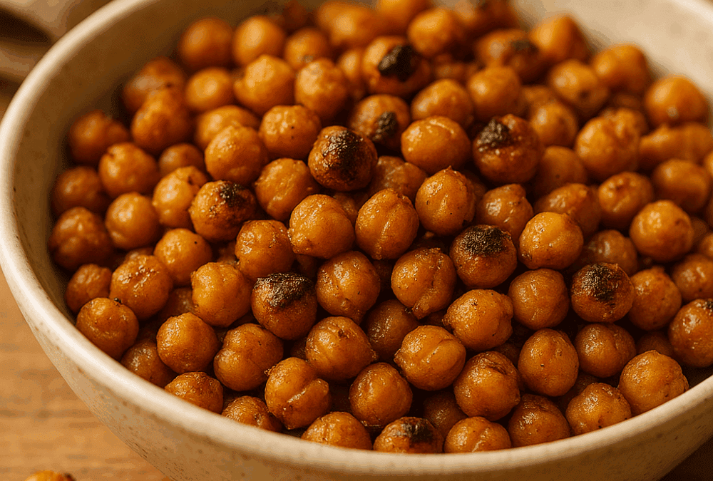 Geröstete Kichererbsen aus der Heißluftfritteuse