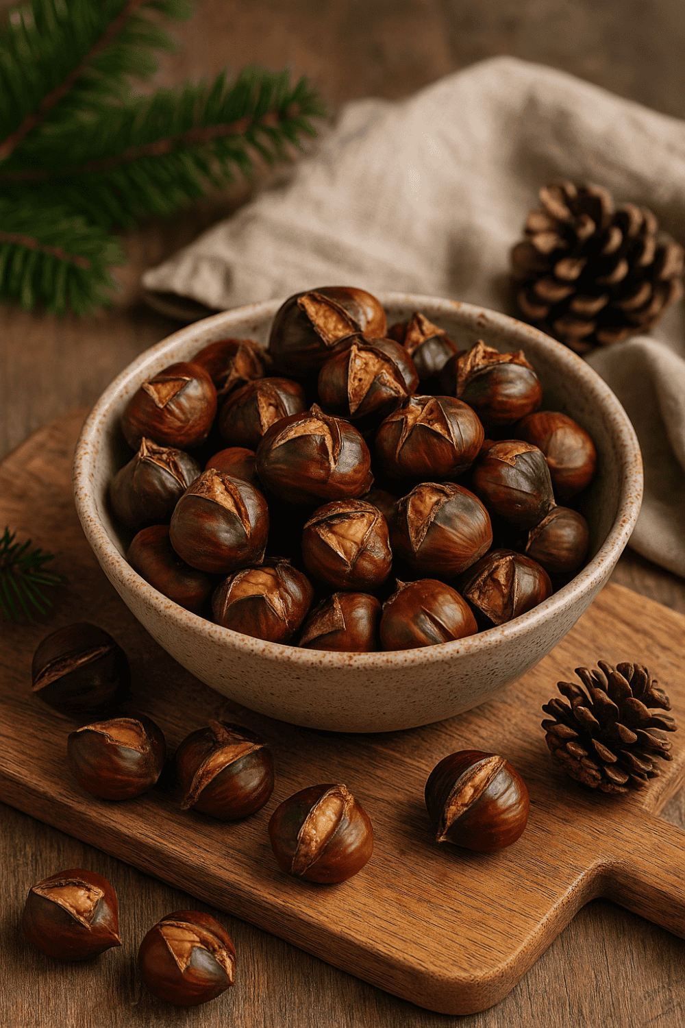 Maronen aus der Heißluftfritteuse