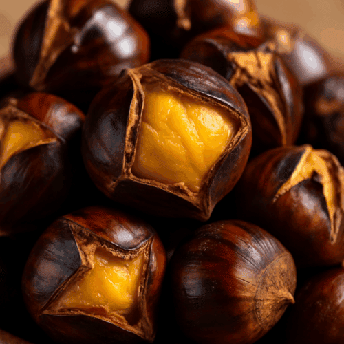 maronen-heissluftfritteuse-geoeffnet-nahaufnahme