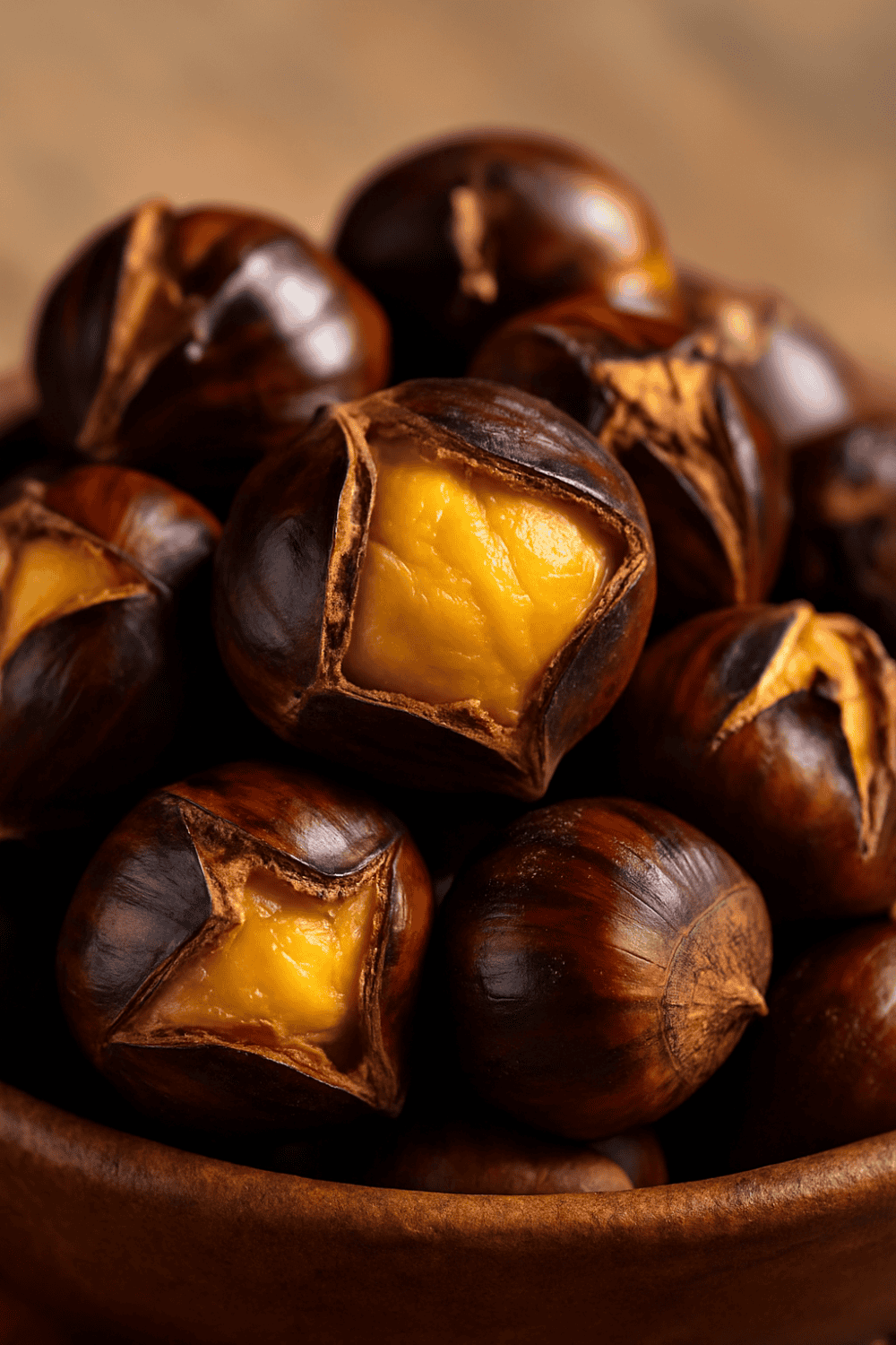 maronen-heissluftfritteuse-geoeffnet-nahaufnahme