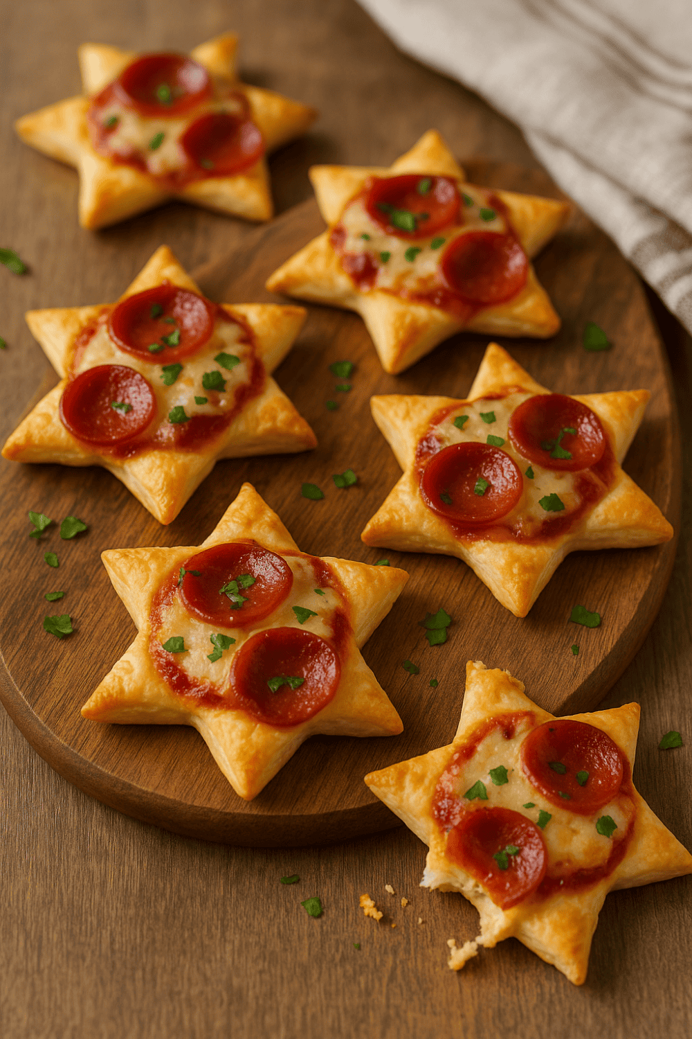 Pizza-Sterne aus der Heißluftfritteuse