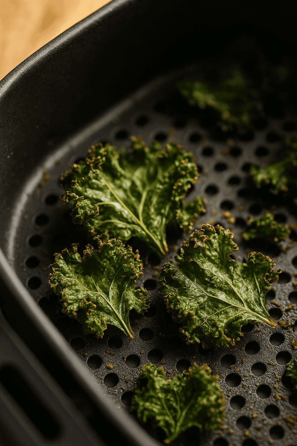 Grünkohlchips aus der Heißluftfritteuse