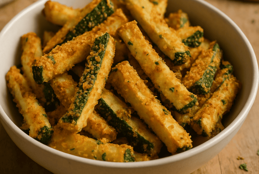 Low-Carb Zucchini-Pommes aus der Heißluftfritteuse