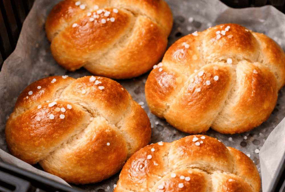 Fluffiger Mini-Osterzopf in 25 Minuten aus der Heißluftfritteuse