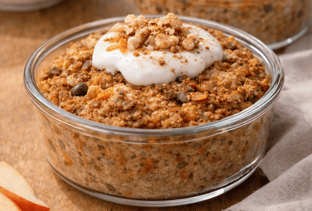 Baked Oats mit Karotte & Apfel aus dem Airfryer – Gesundes Osterfrühstück in 25 Minuten